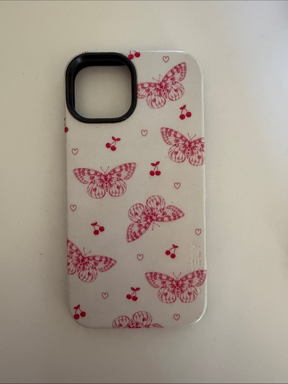 Casely Red and White Butterfly Cherry iPhone Case - iPhone 14